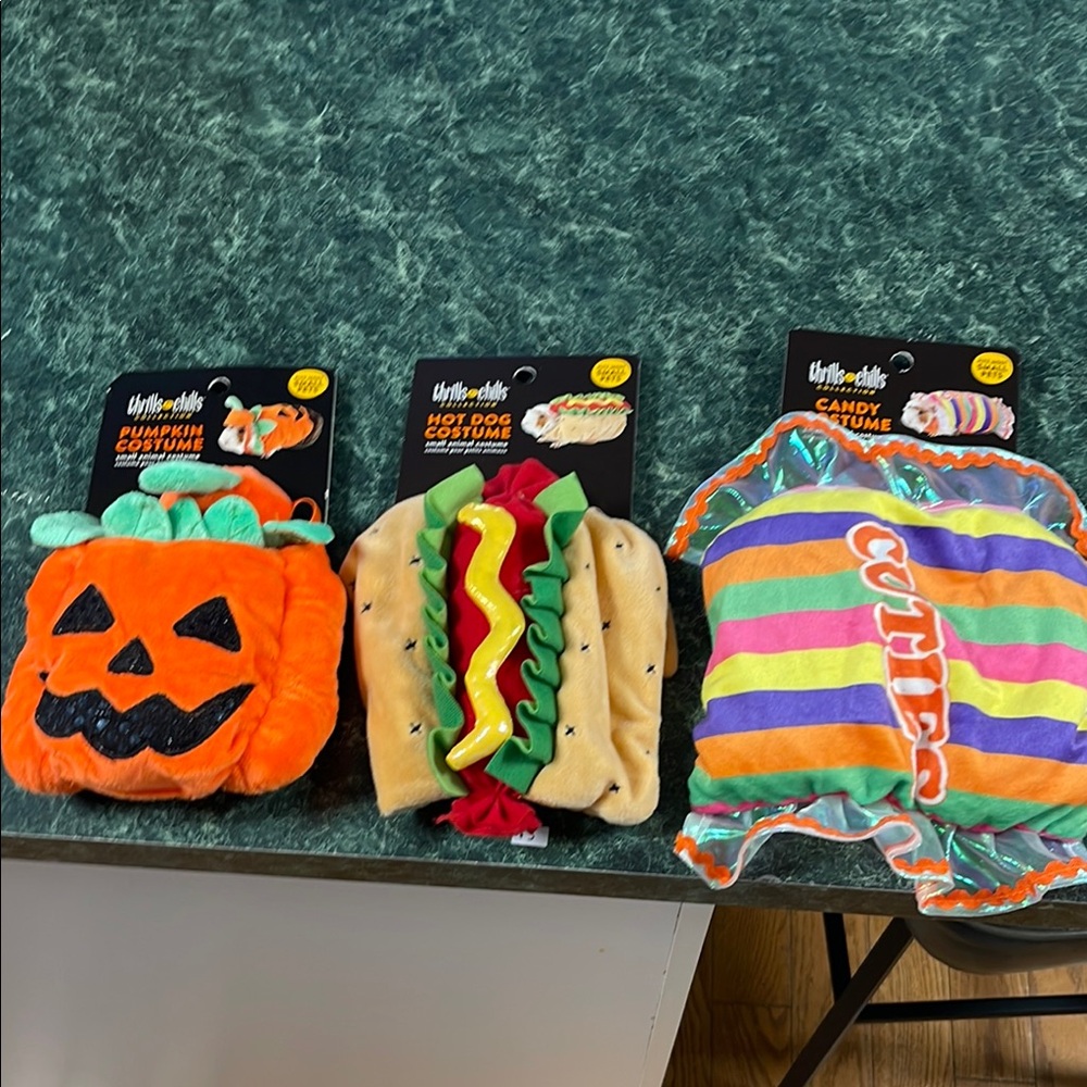 Host Pick Pumpkin, Hot Dog, and Candy Guinea pig Costumes